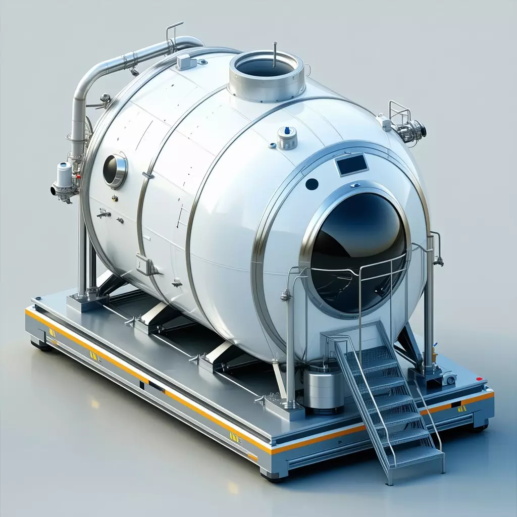 SciFi Mobile Habitation Module Low-poly 3D model_0