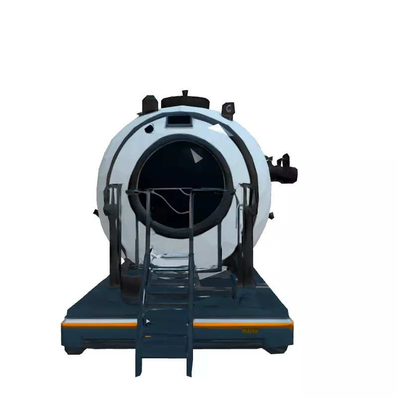 SciFi Mobile Habitation Module Low-poly 3D model_4