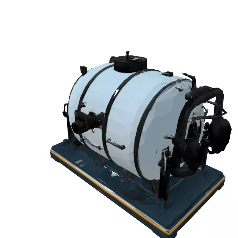 SciFi Mobile Habitation Module Low-poly 3D model_5