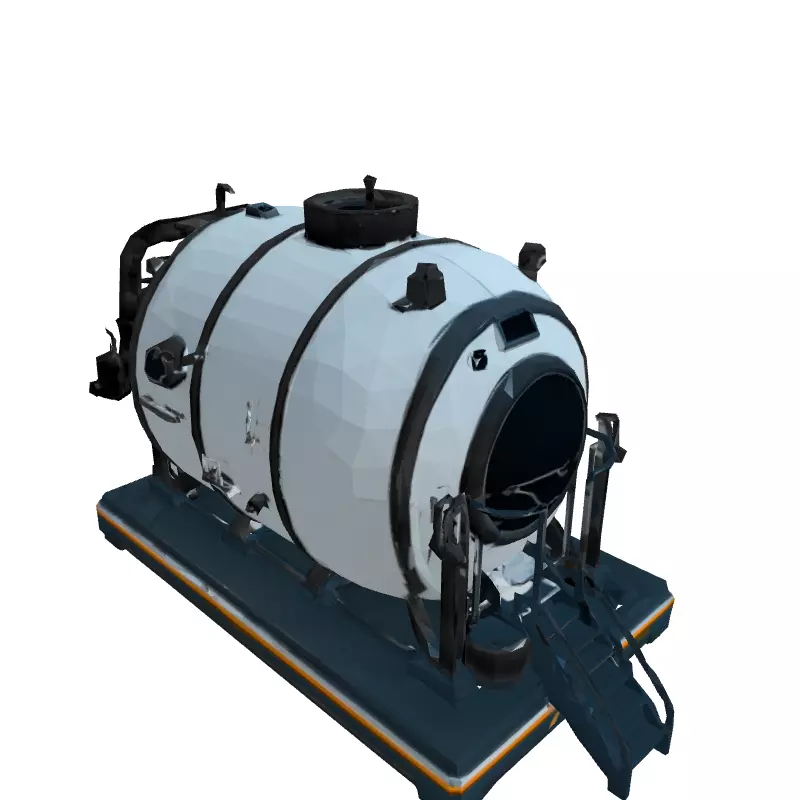 SciFi Mobile Habitation Module Low-poly 3D model_3