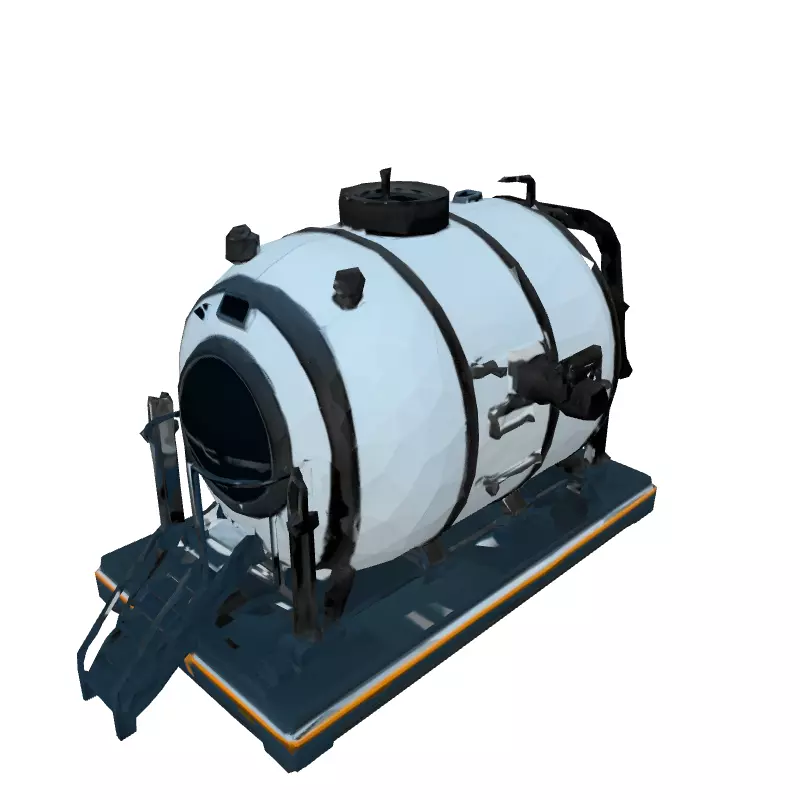 SciFi Mobile Habitation Module Low-poly 3D model_2