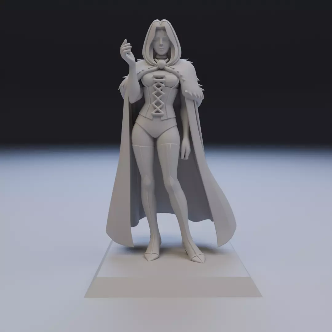 emma frost classic anime style 3D print model_16