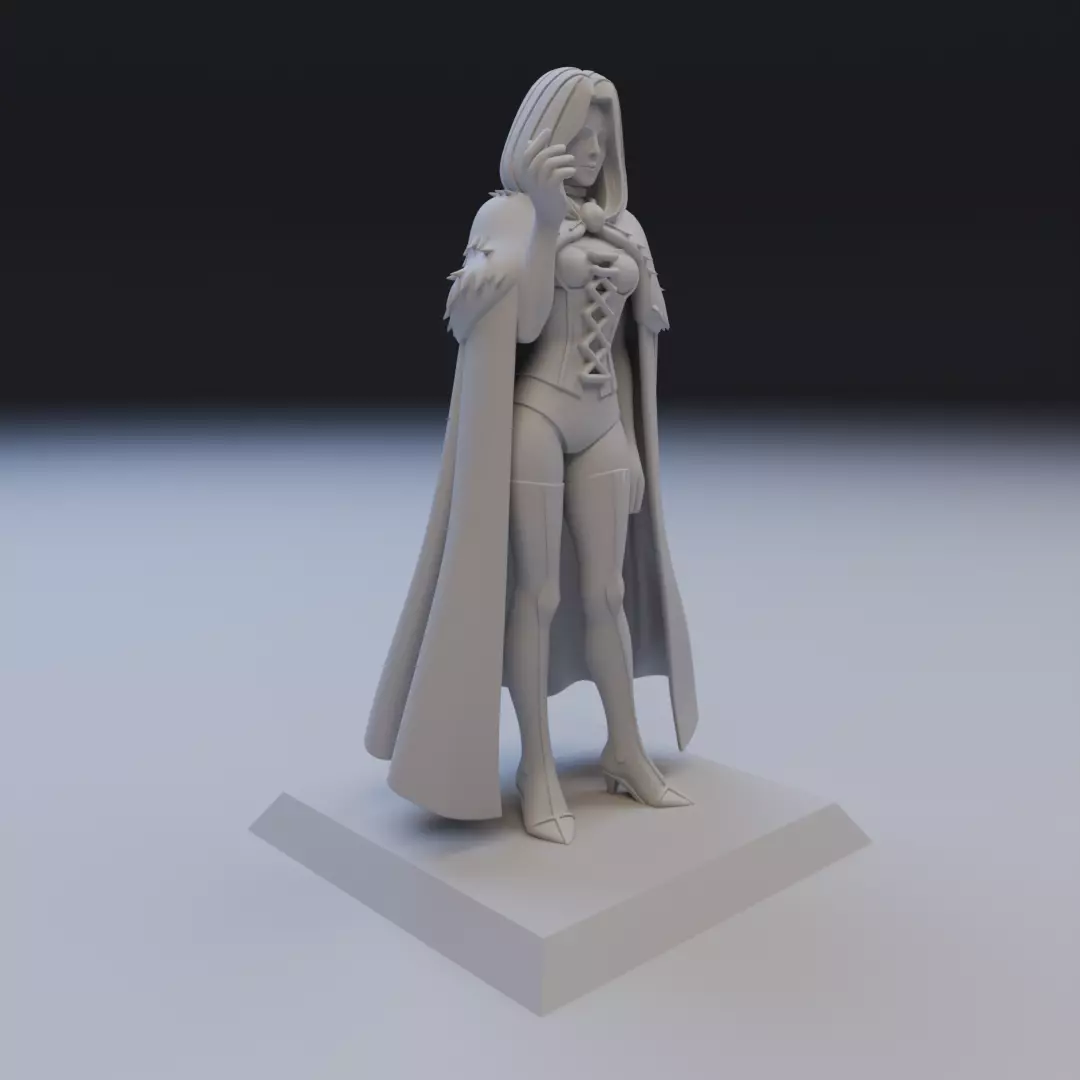 emma frost classic anime style 3D print model_12