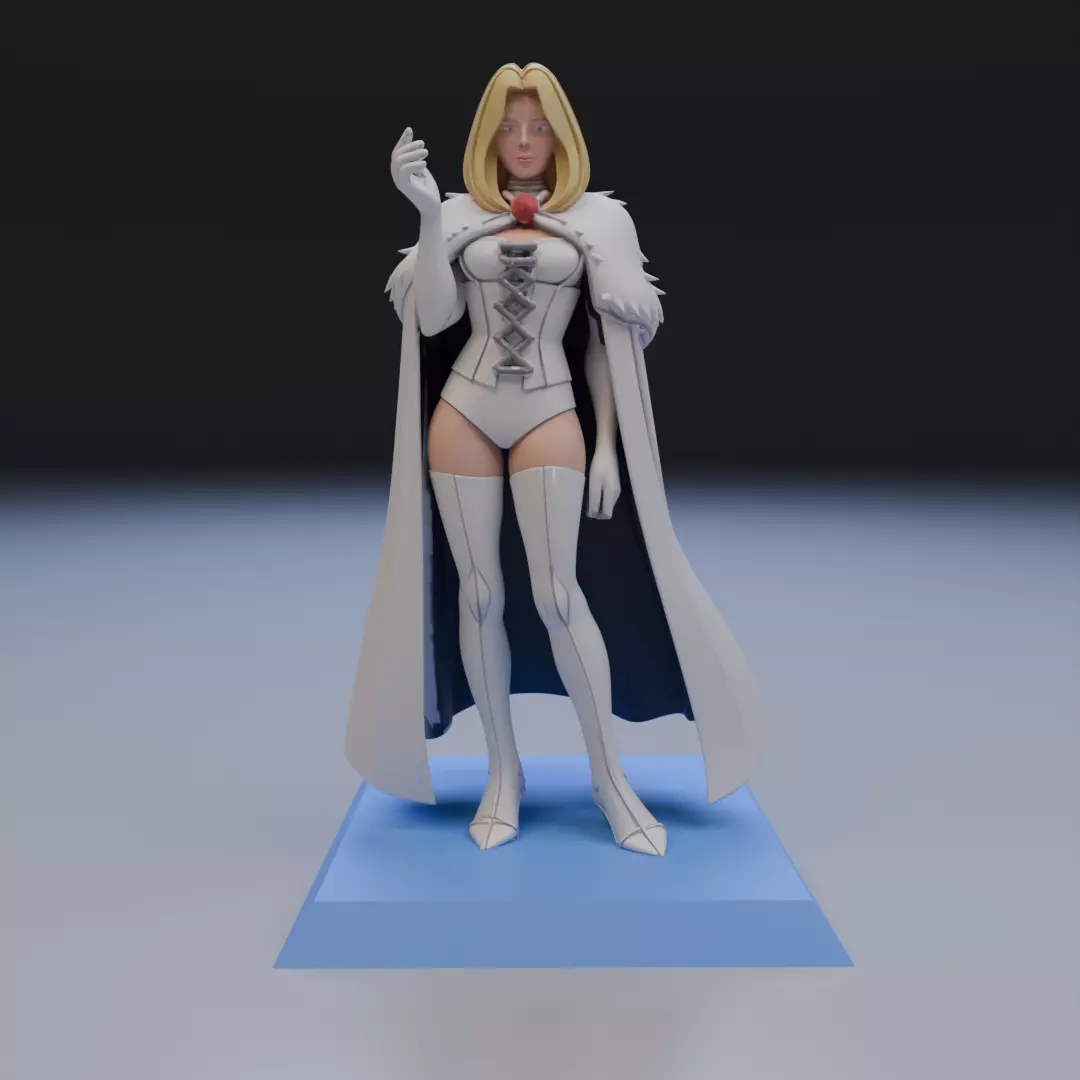 emma frost classic anime style 3D print model_15