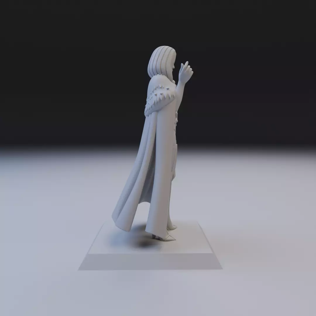 emma frost classic anime style 3D print model_2