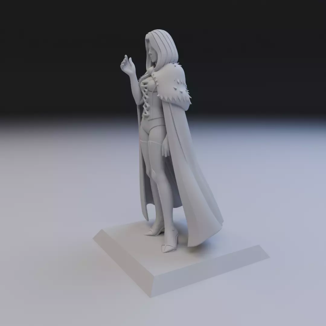 emma frost classic anime style 3D print model_10