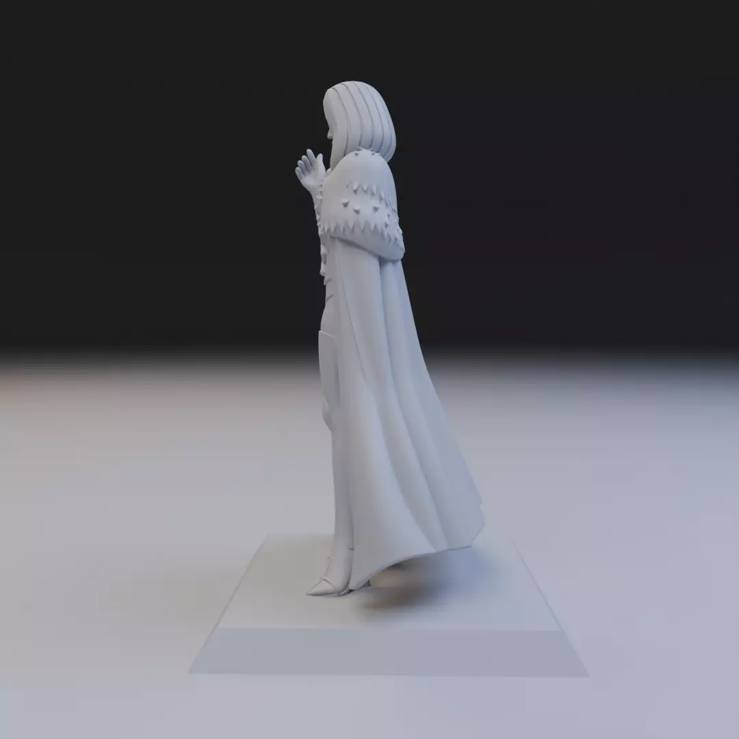 emma frost classic anime style 3D print model_4