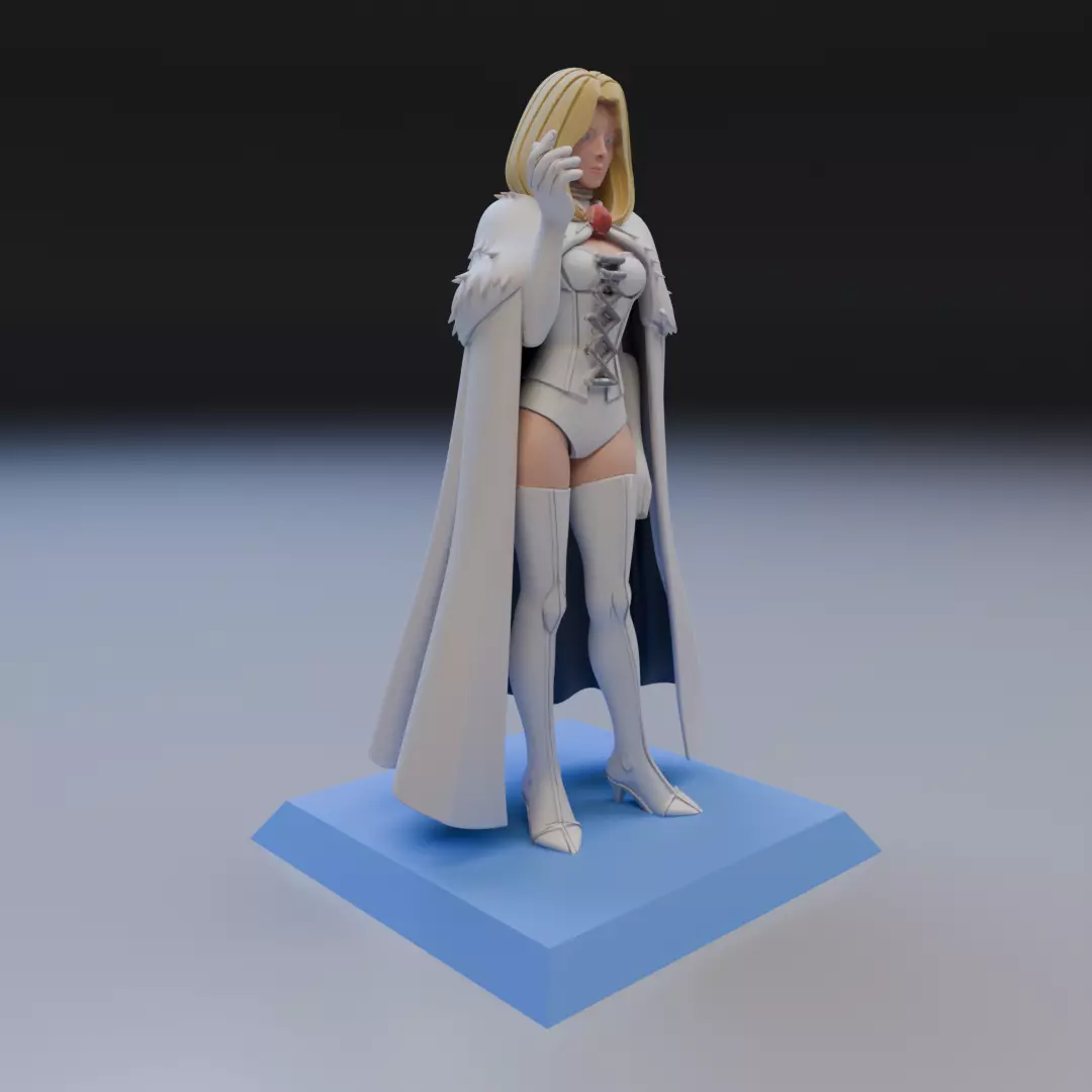 emma frost classic anime style 3D print model_11