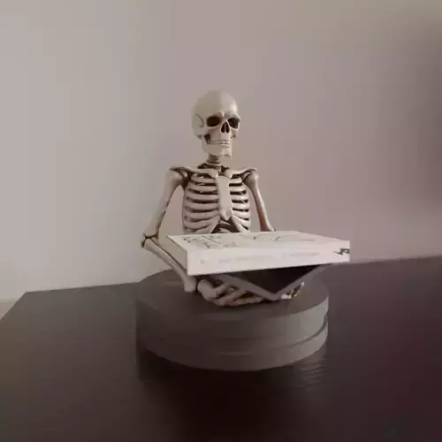 skeleton book stand 3D print model