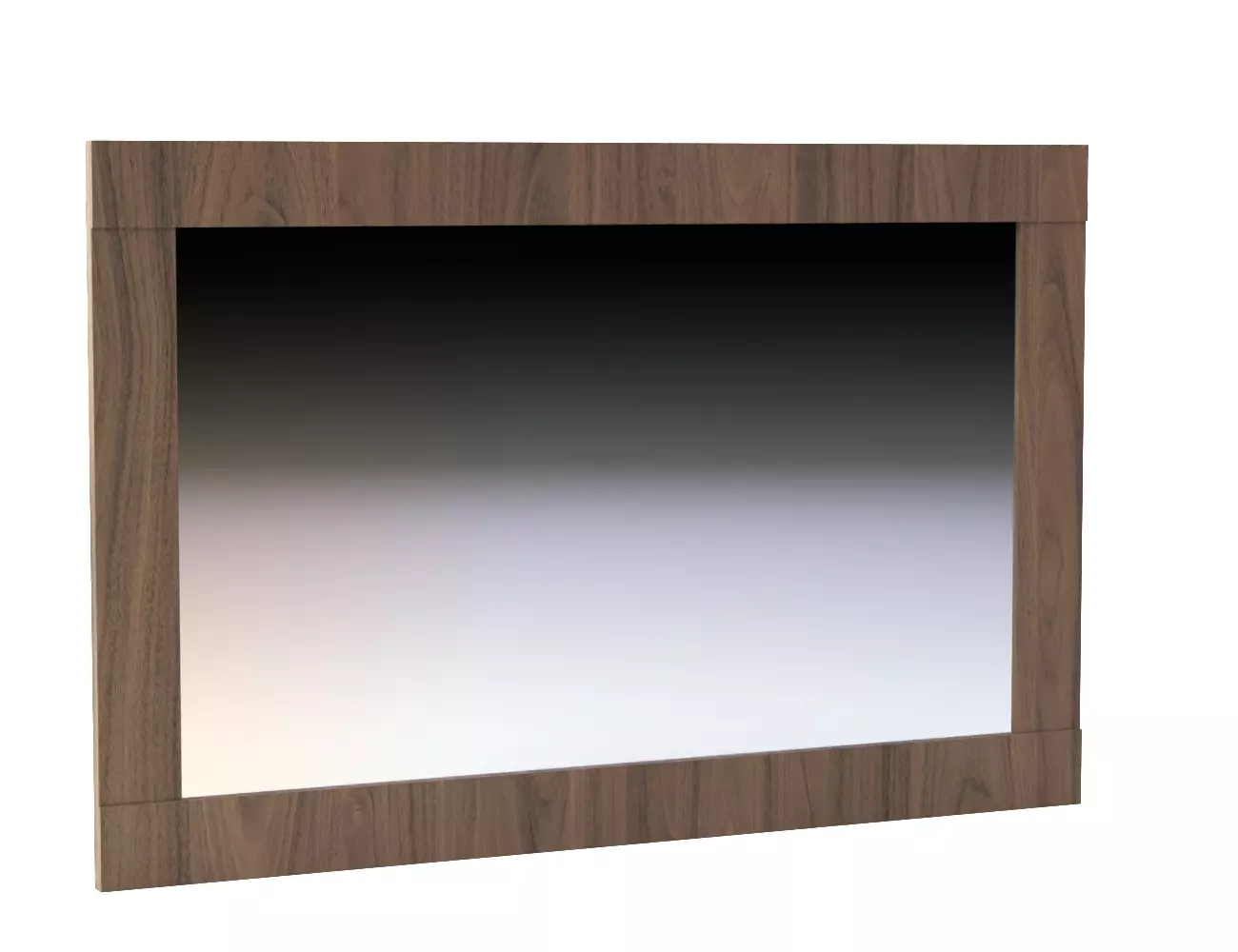 Mirror with Dark Frame Acacia 3D model_3