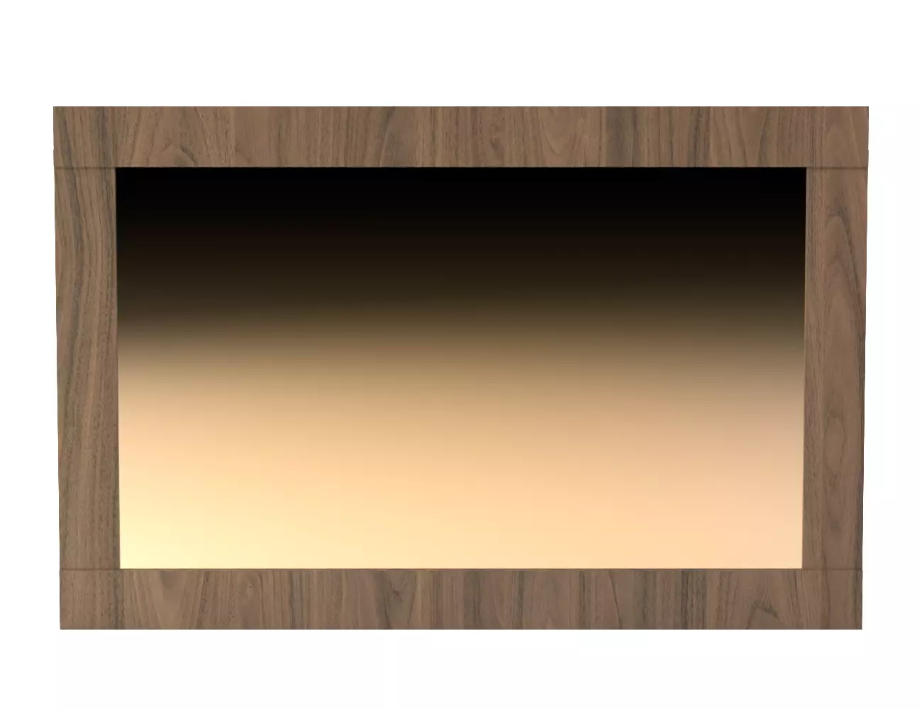 Mirror with Dark Frame Acacia 3D model_0