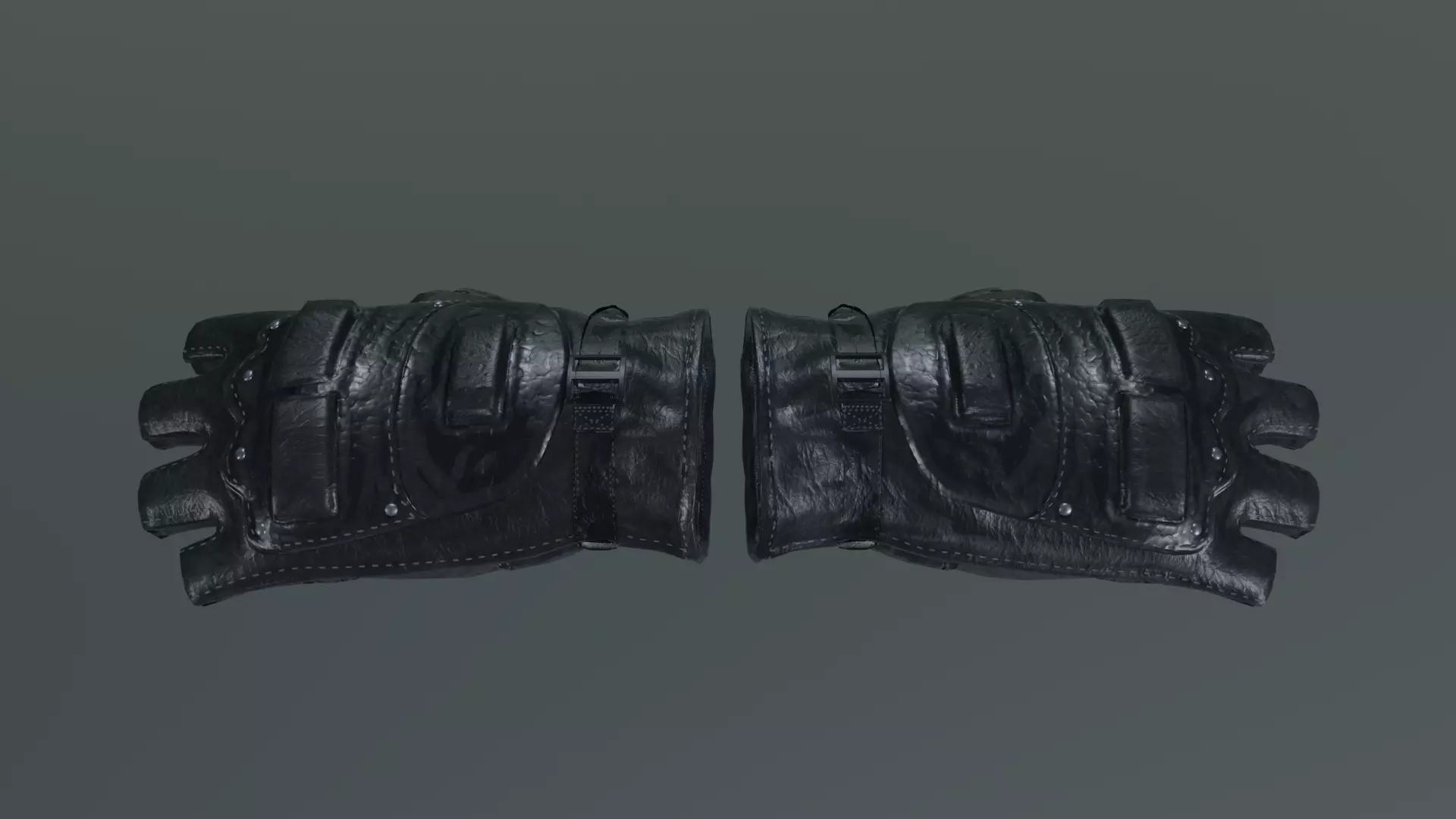 Tactical Gloves Low-poly 3D model_2