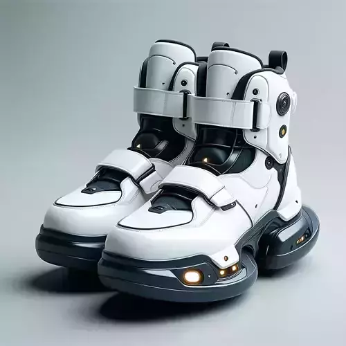 Futuristic Hover Boots 3D Model