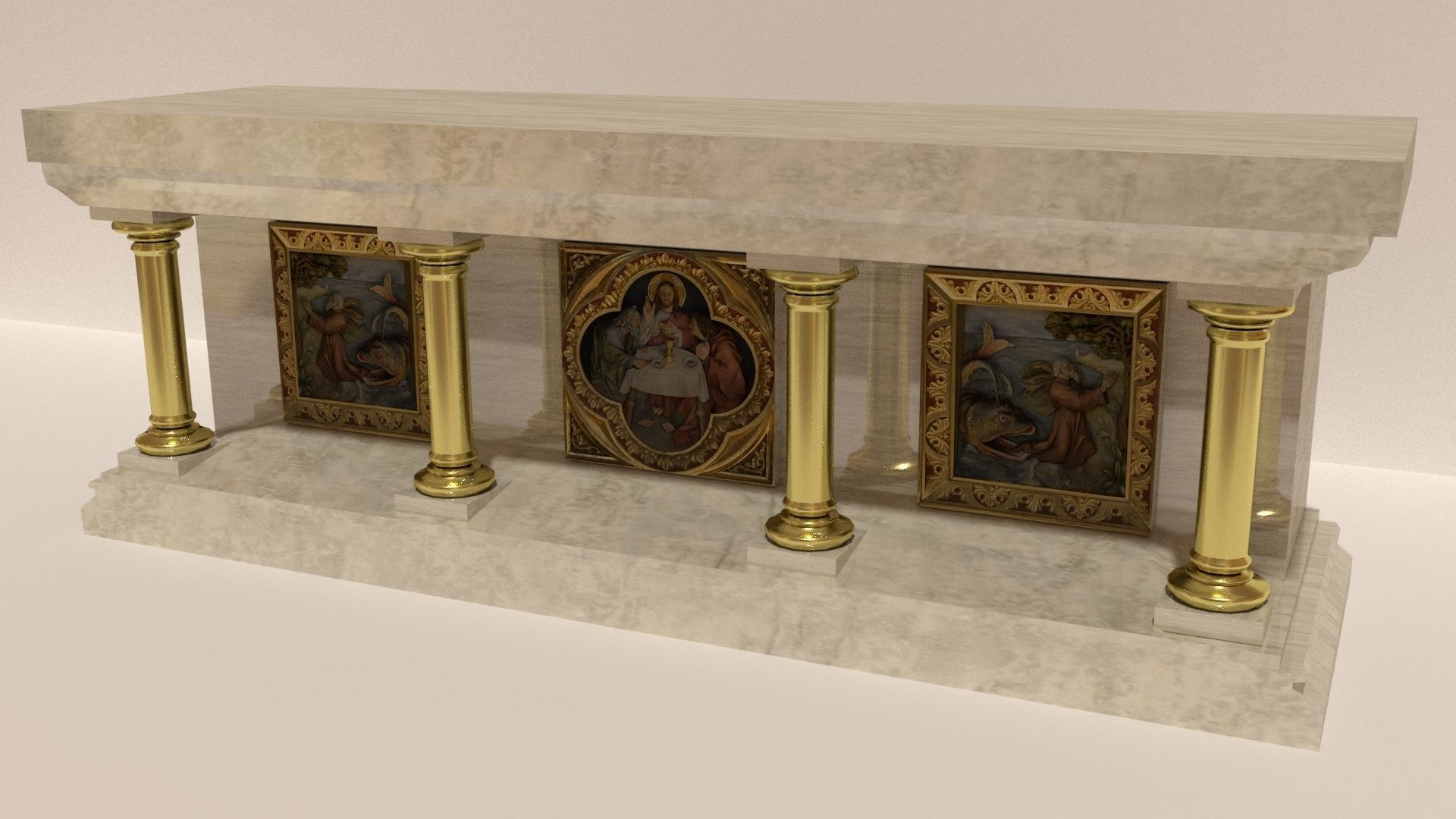 church altar 3D model_2