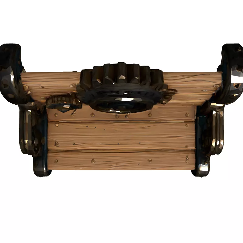 Steampunk Gear Bench 3D Model Low-poly 3D model_8