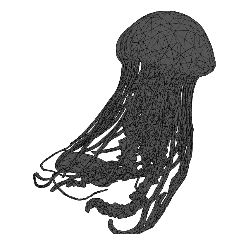 Realistic Pink Jellyfish 3D Model Low-poly 3D model_9