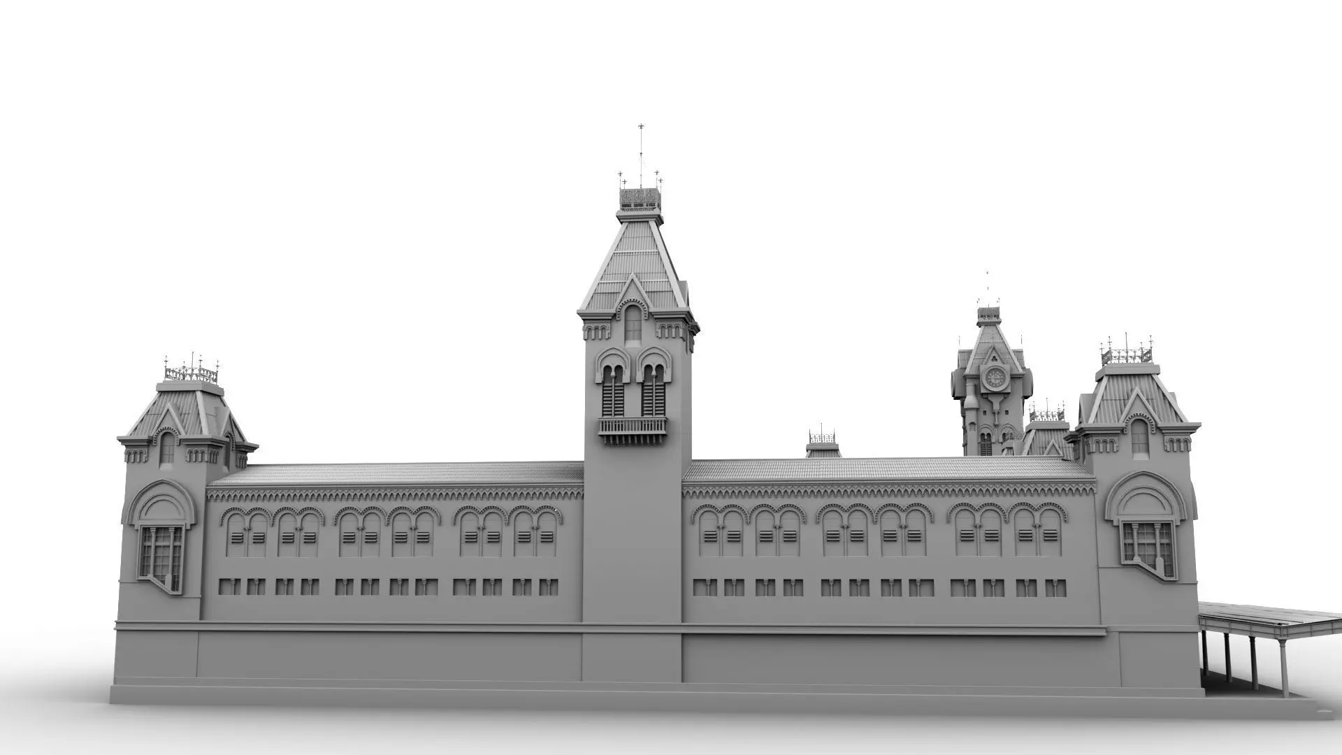 chennai central railway station 3D model_23