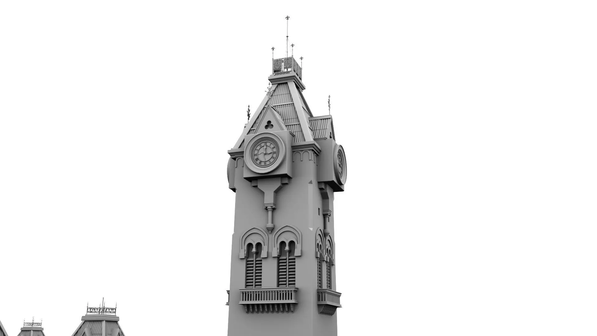 chennai central railway station 3D model_15