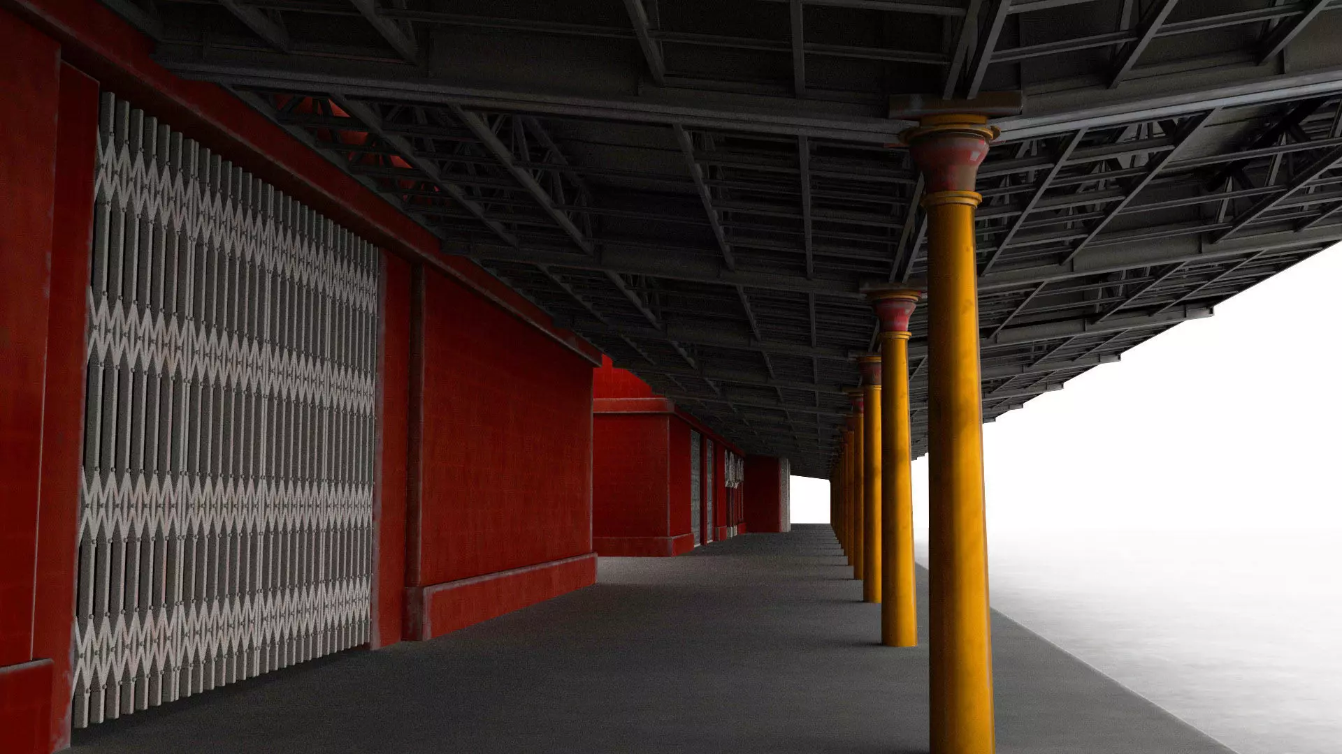 chennai central railway station 3D model_7