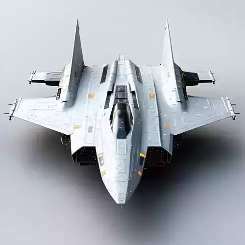 SciFi Fighter Jet 3D Model