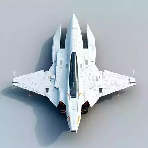 SciFi Fighter Jet 3D Model