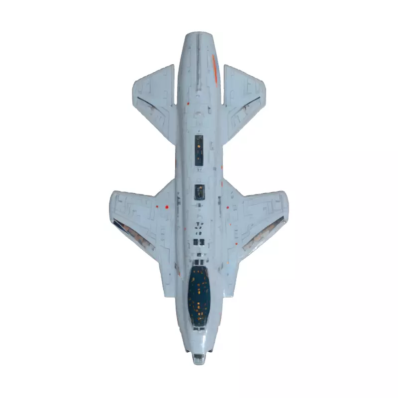 SciFi Fighter Jet Futuristic Spacecraft Model Low-poly 3D model_8