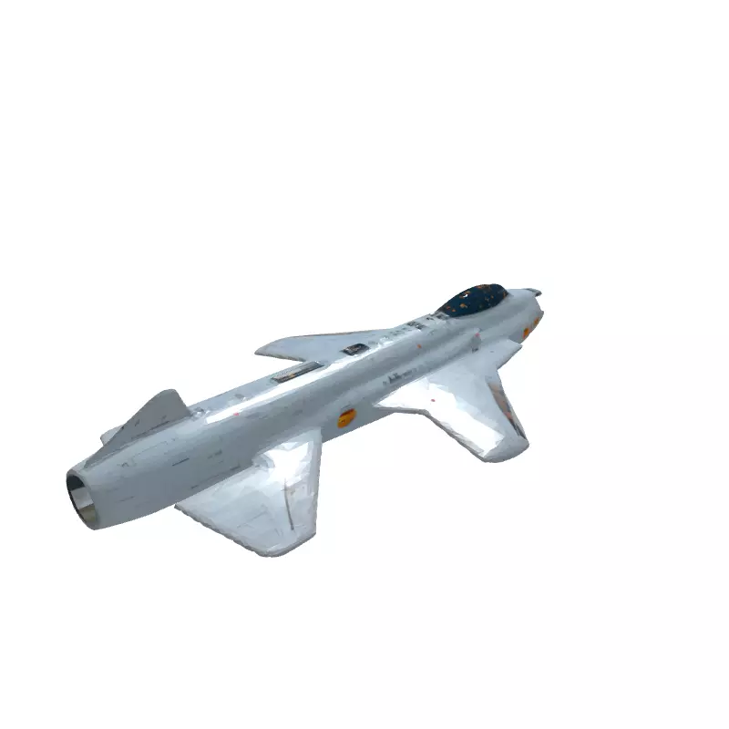 SciFi Fighter Jet Futuristic Spacecraft Model Low-poly 3D model_6