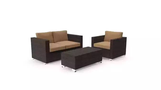 Wicker Outdoor Patio Sofa Seating Group