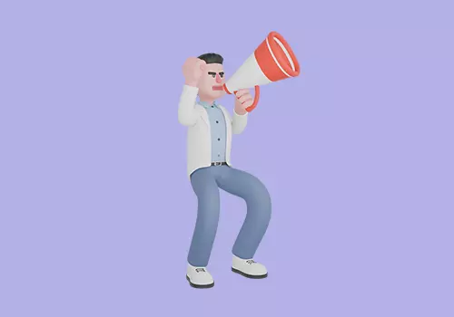 Stylized 3D Male Doctor Character with Megaphone 3D model_2