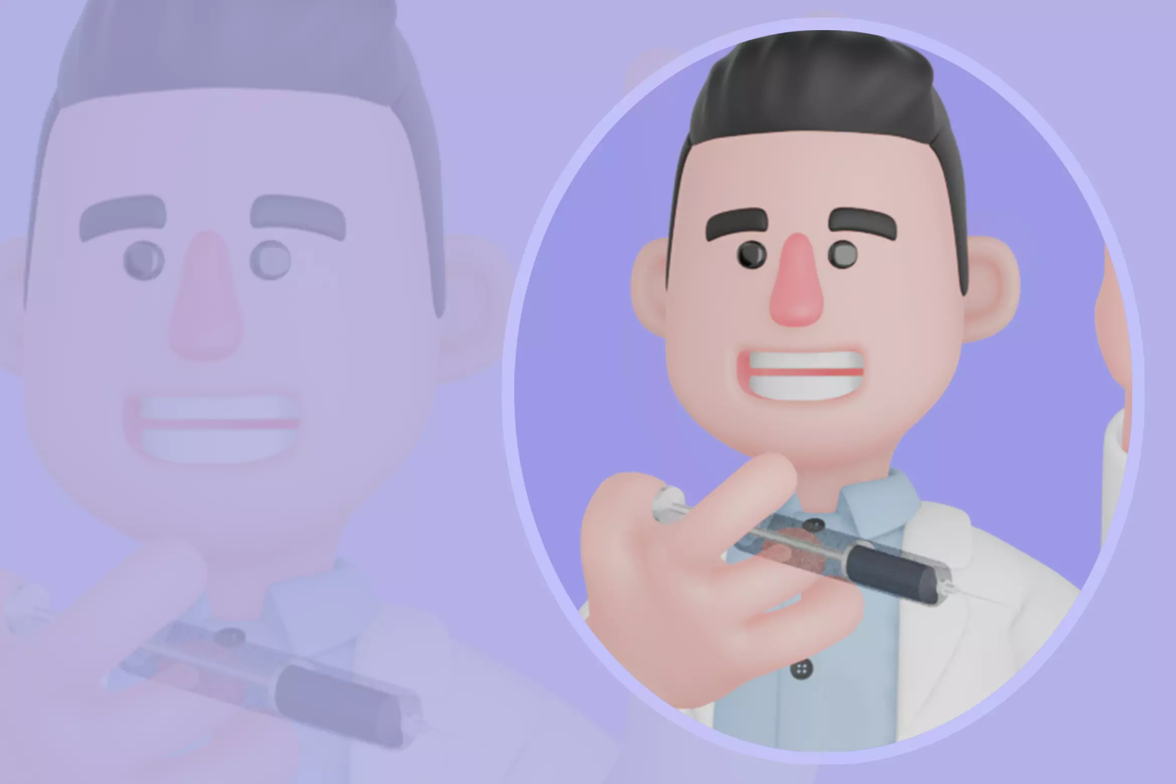 Stylized 3D Male Doctor Character Waving with Medical Device 3D model