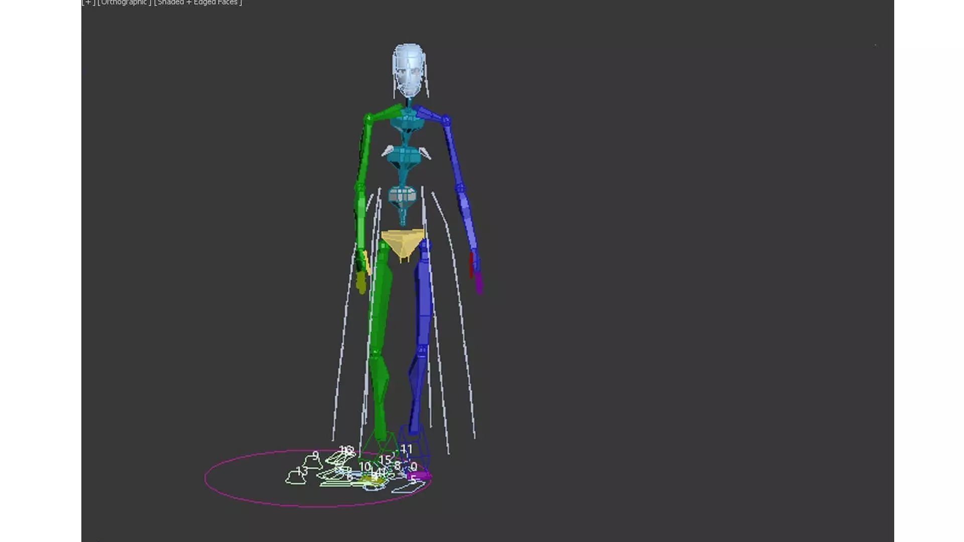 Dancing Girl Low-poly 3D model_14