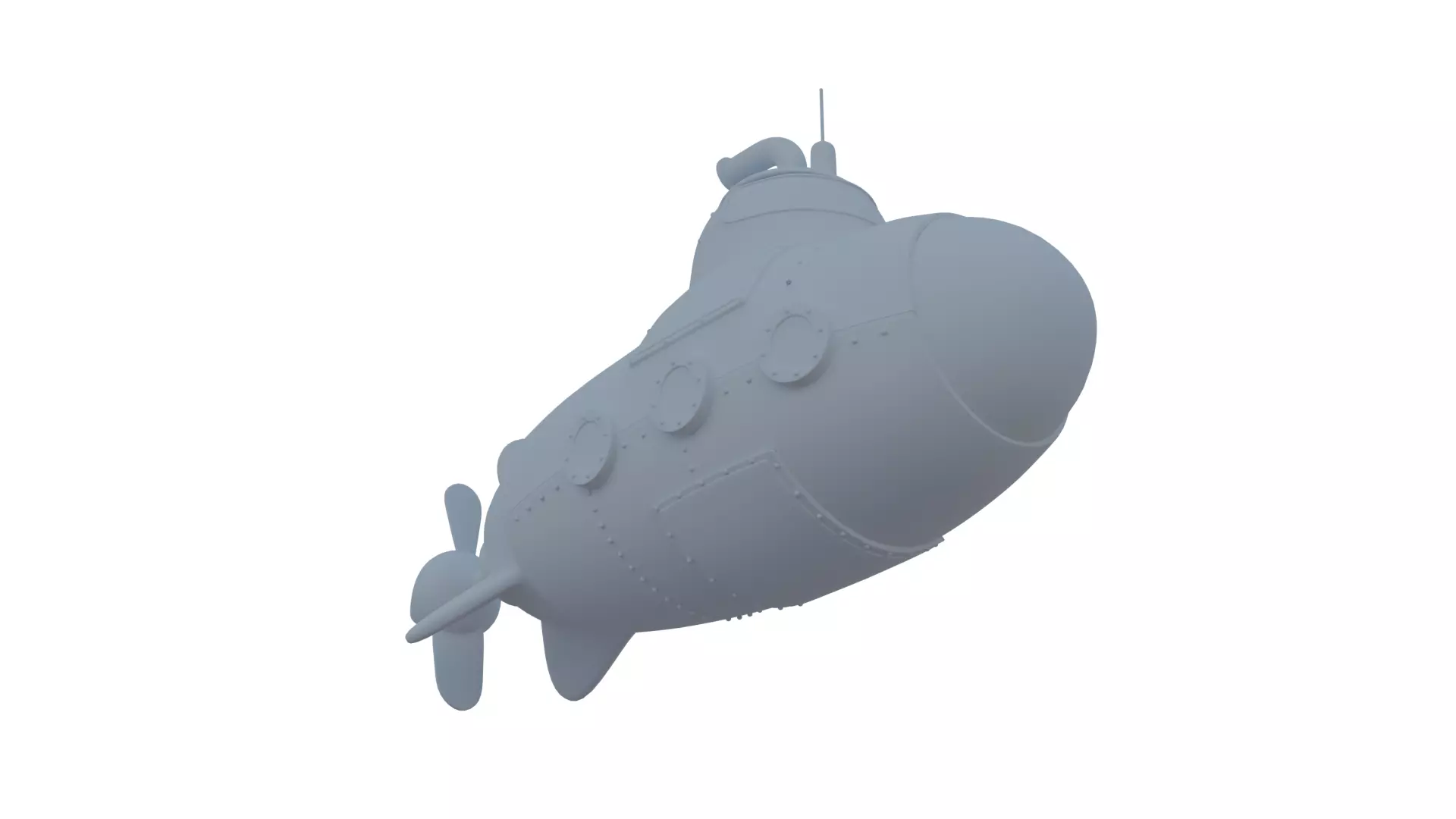 Submarine Low-poly 3D model Low-poly 3D model_5