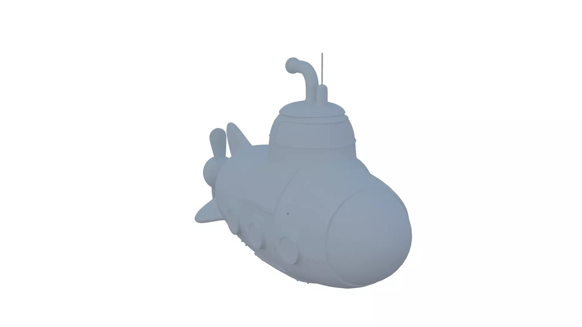 Submarine Low-poly 3D model Low-poly 3D model_4