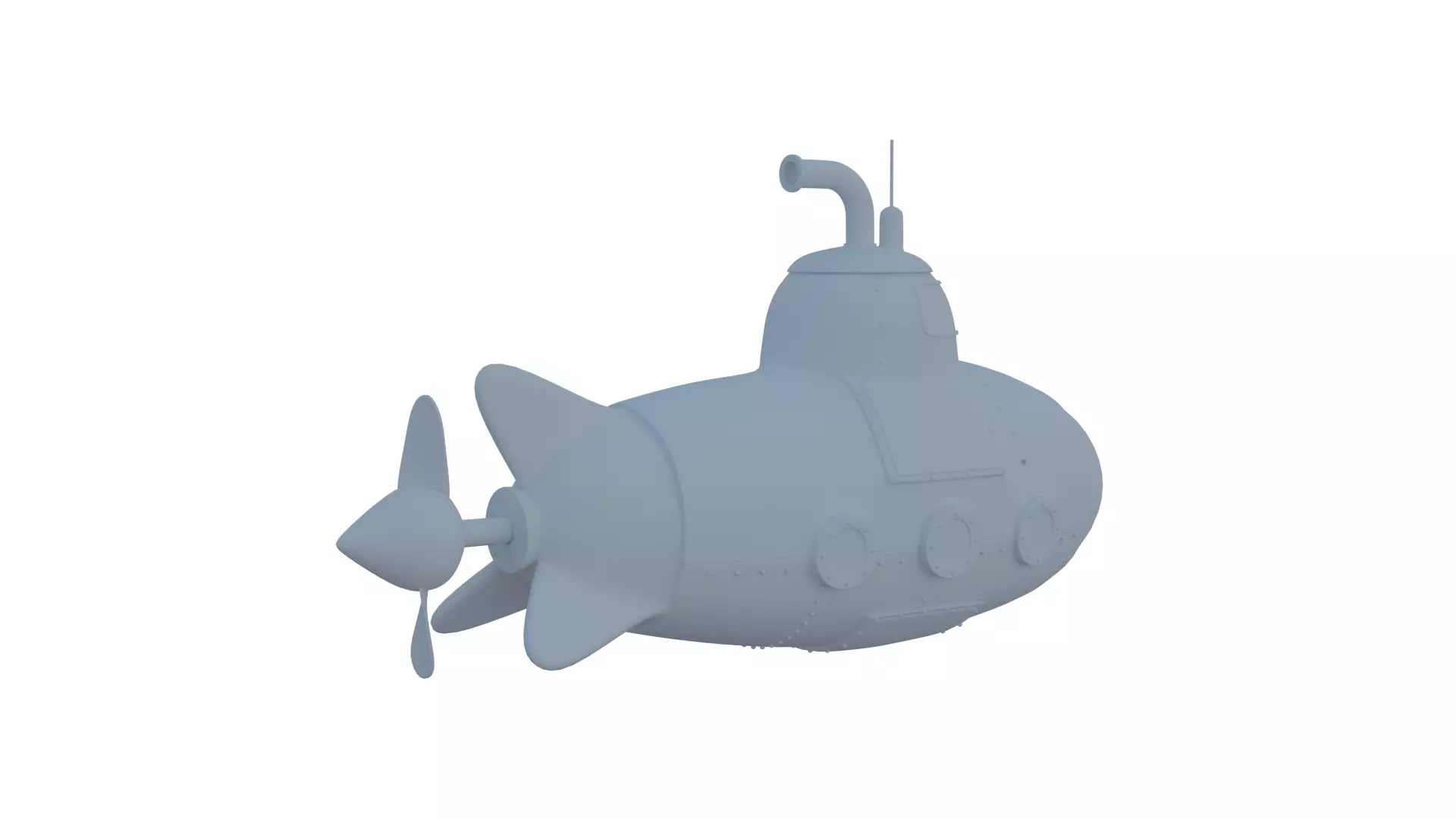 Submarine Low-poly 3D model Low-poly 3D model_7