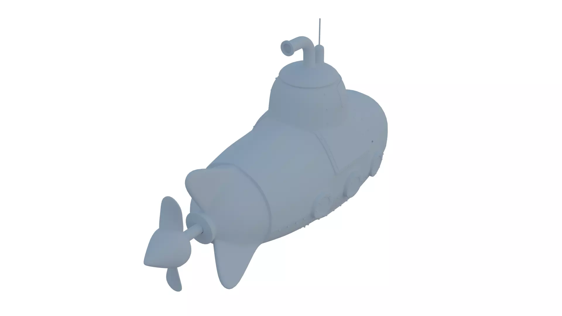 Submarine Low-poly 3D model Low-poly 3D model_6