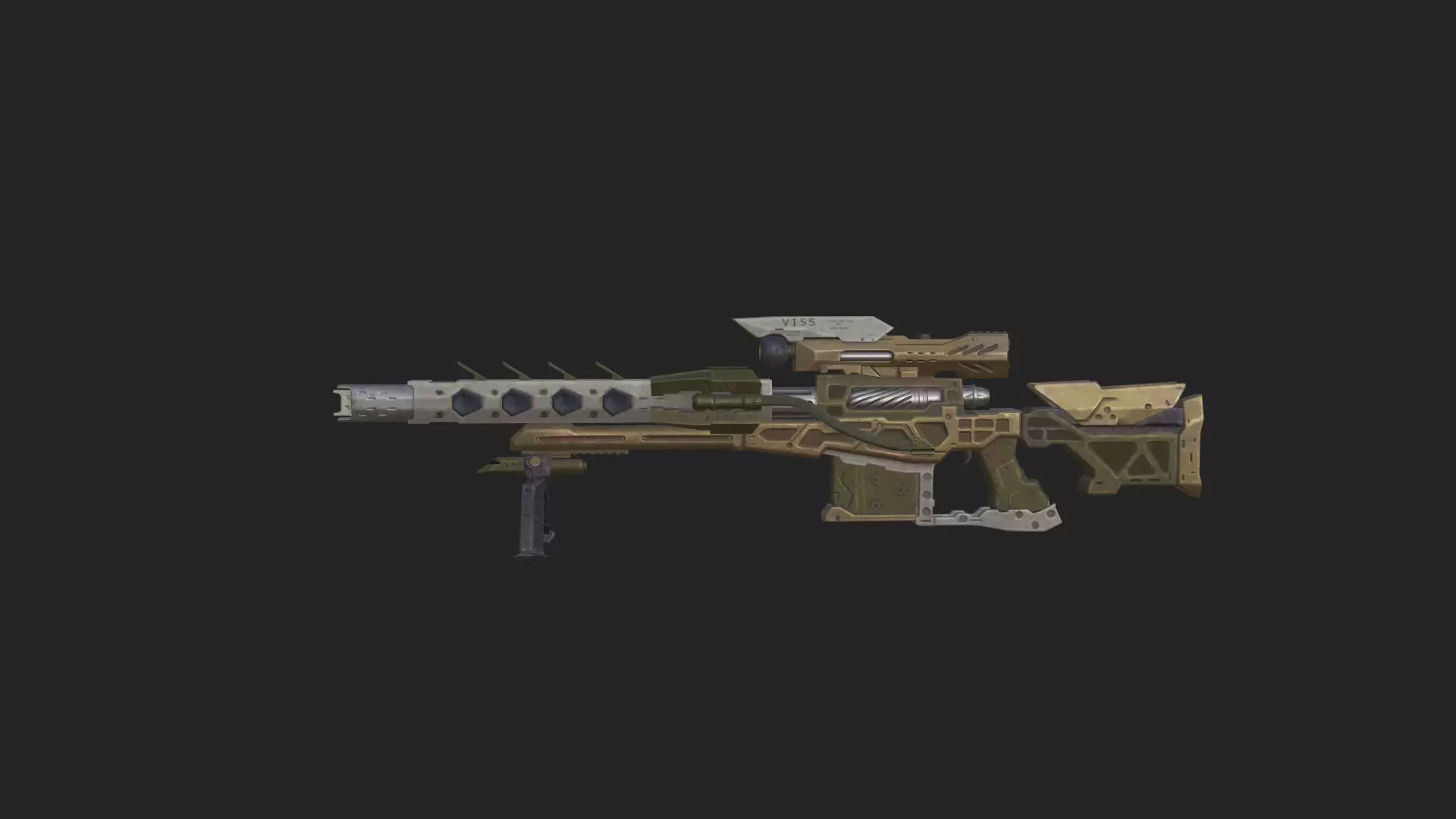 Pistol 3D Model 008 Low-poly 3D model_1