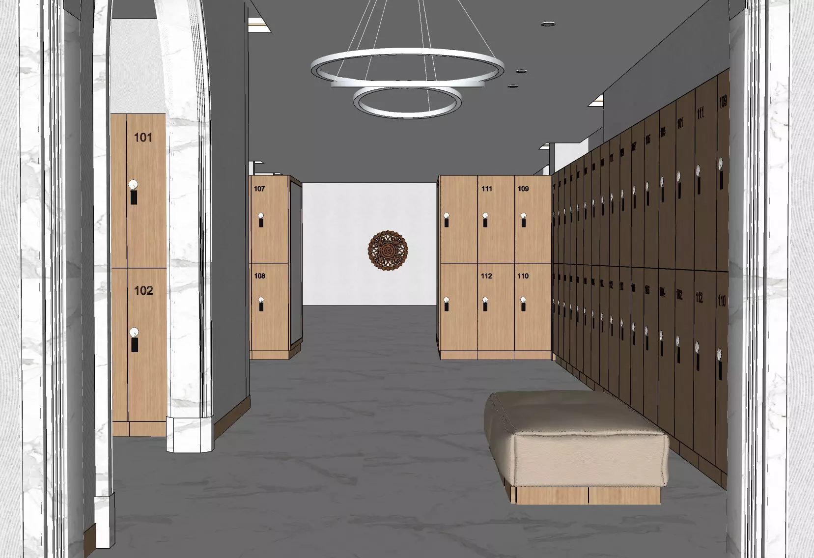 Locker room 3D model_3