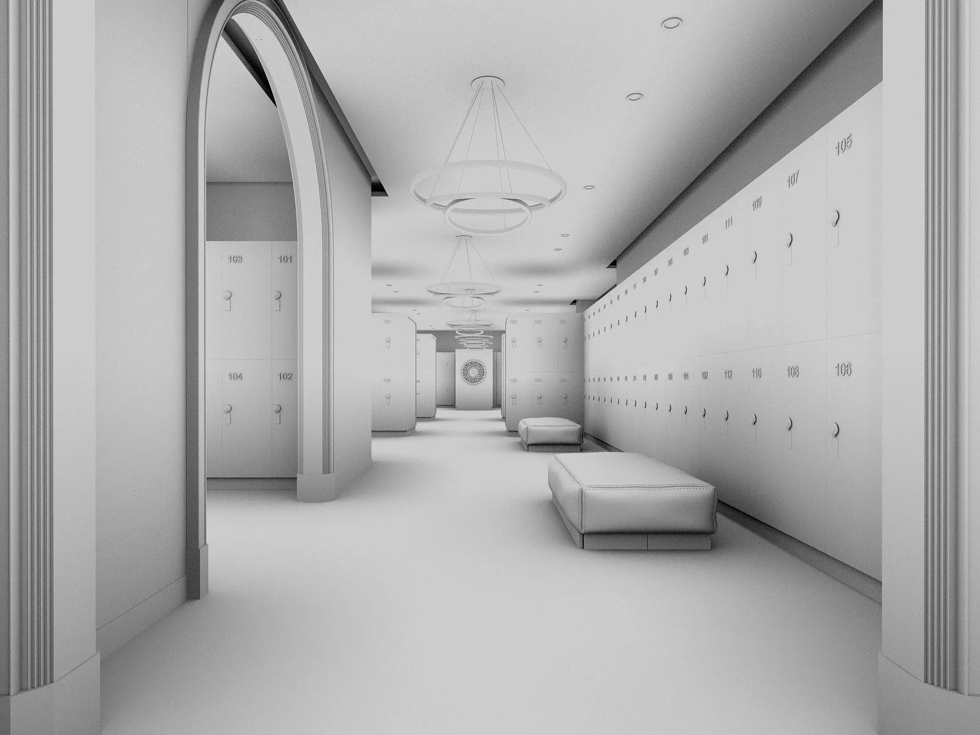 Locker room 3D model_6