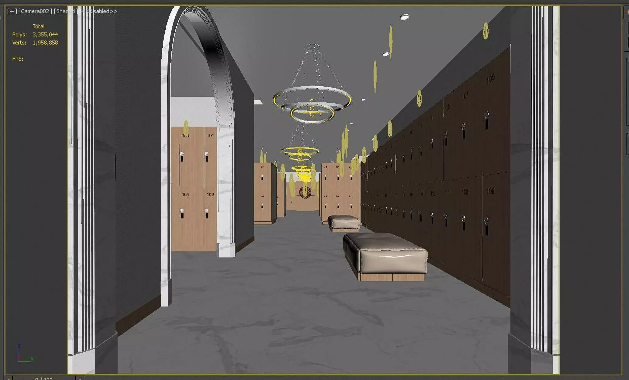 Locker room 3D model_1