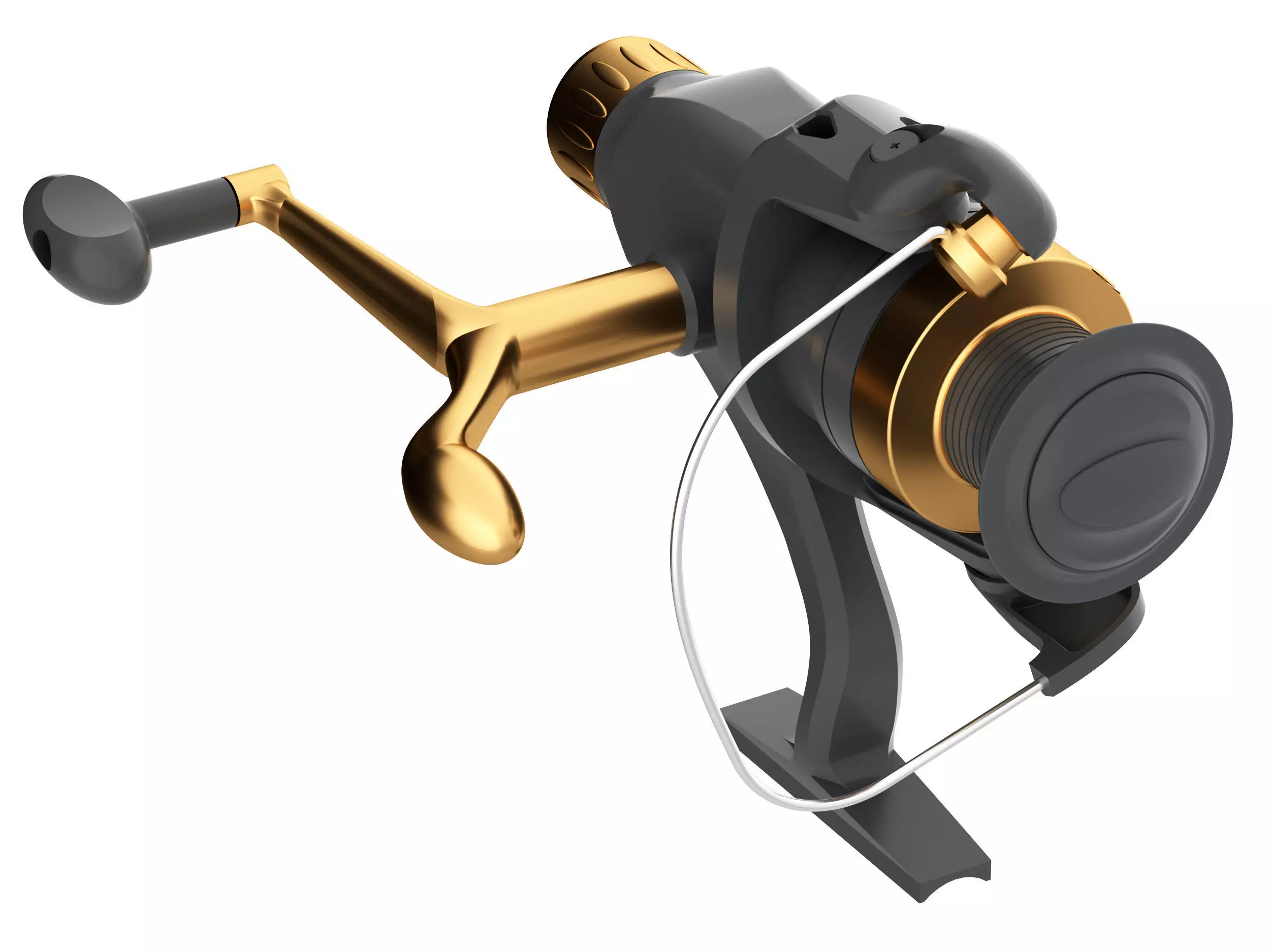 Fishing bate reel Low-poly 3D model_2