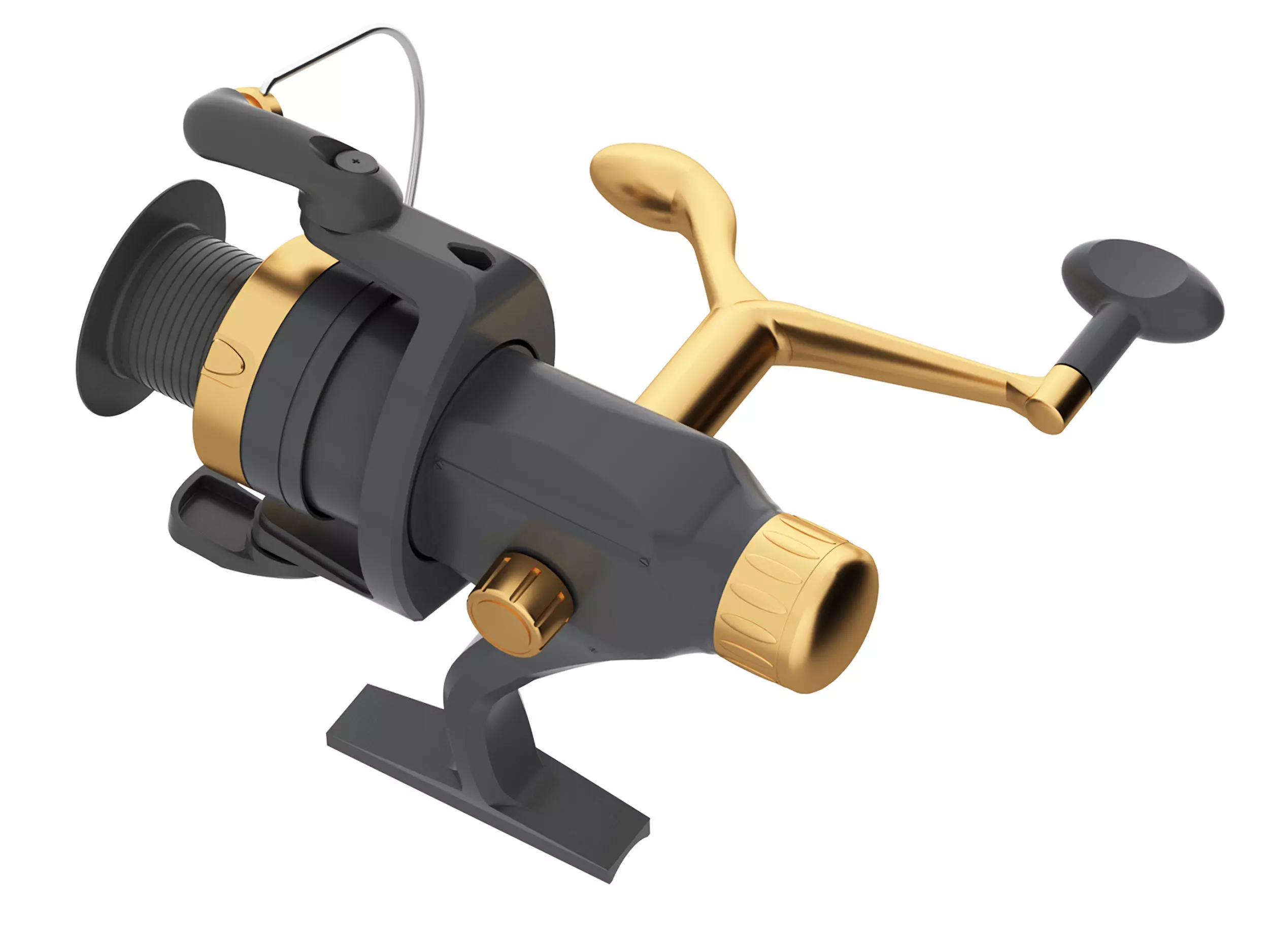 Fishing bate reel Low-poly 3D model_0