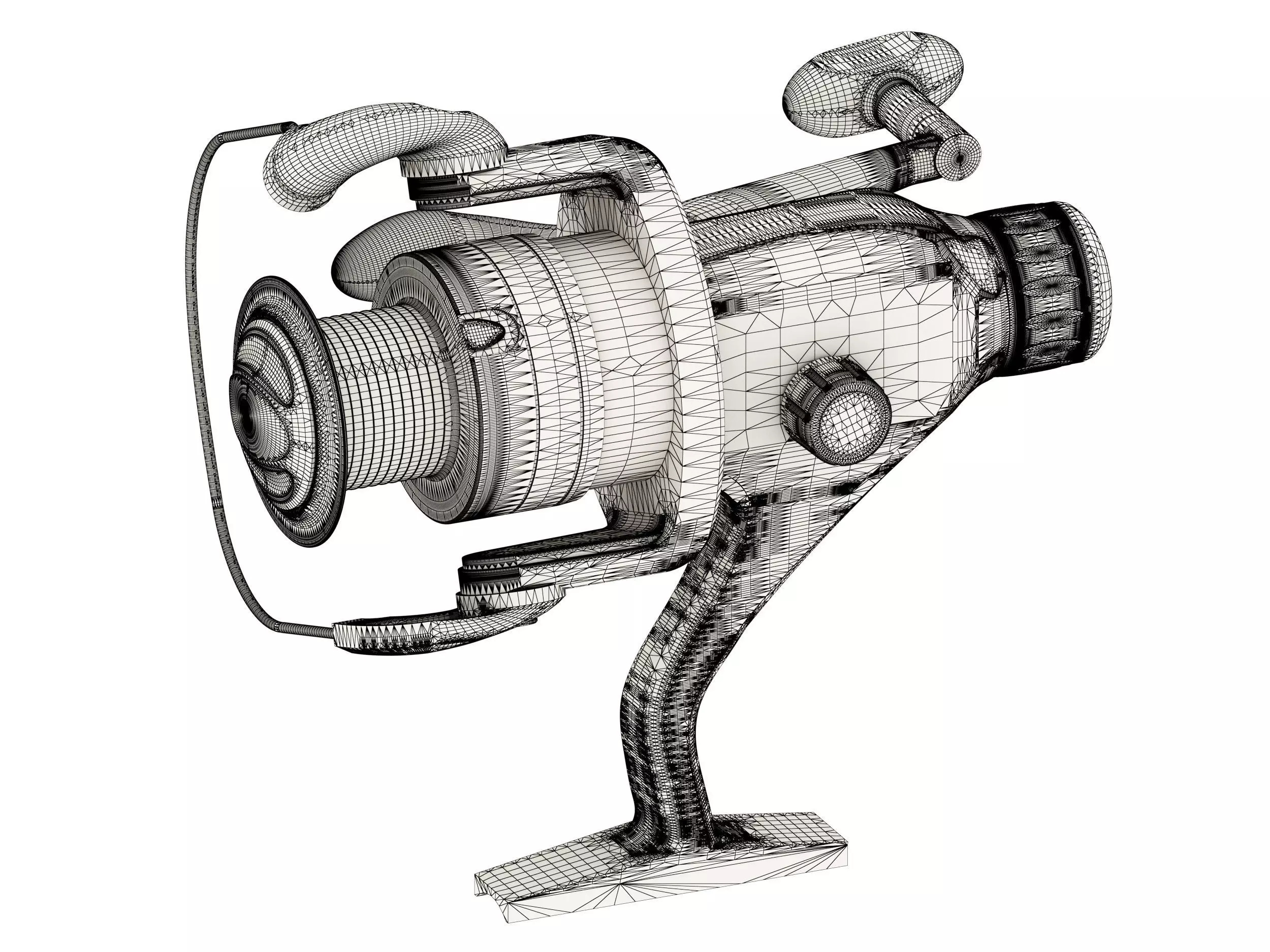 Fishing bate reel Low-poly 3D model_7