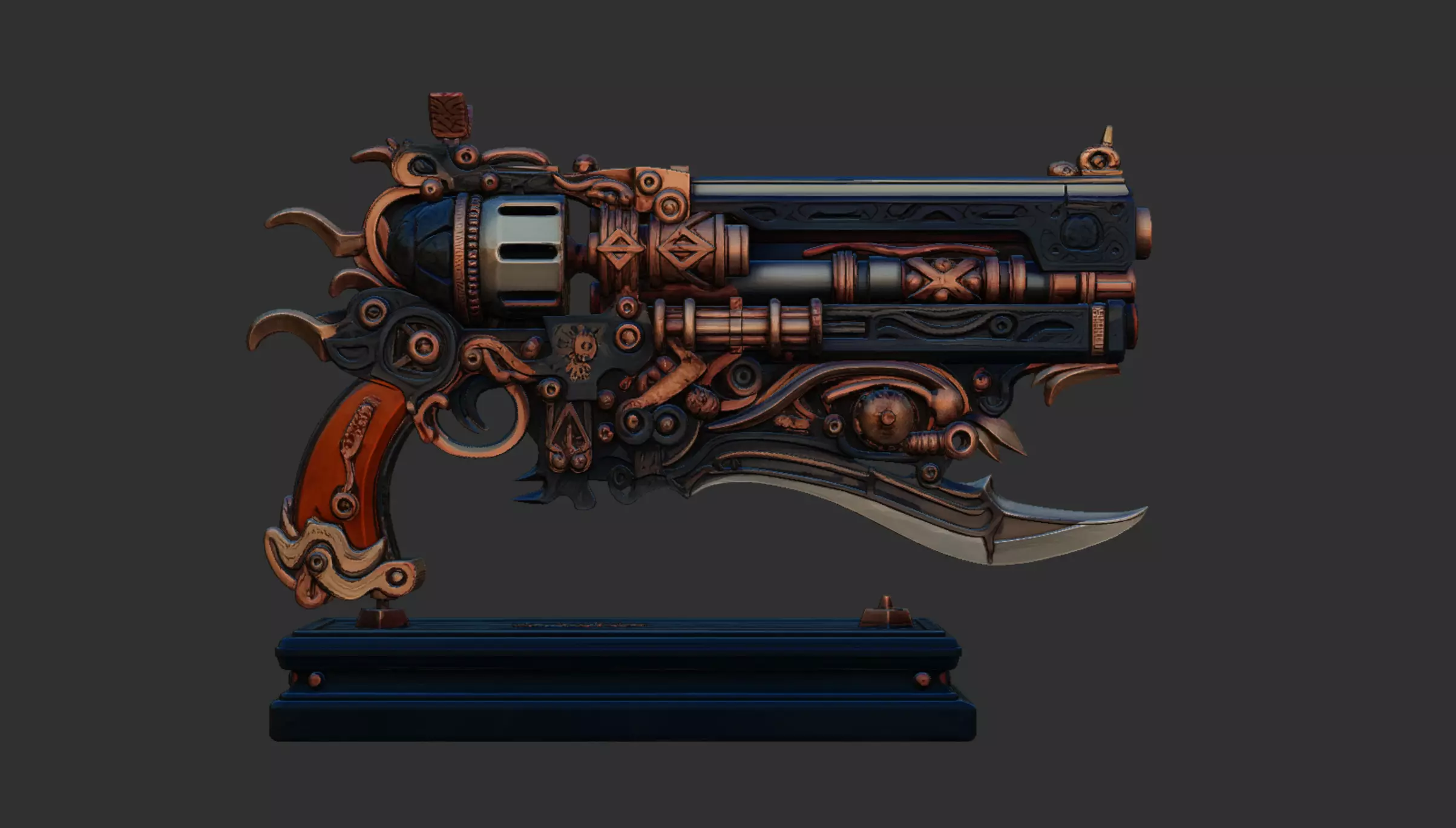 Fantasy - style Gun 3D model_10