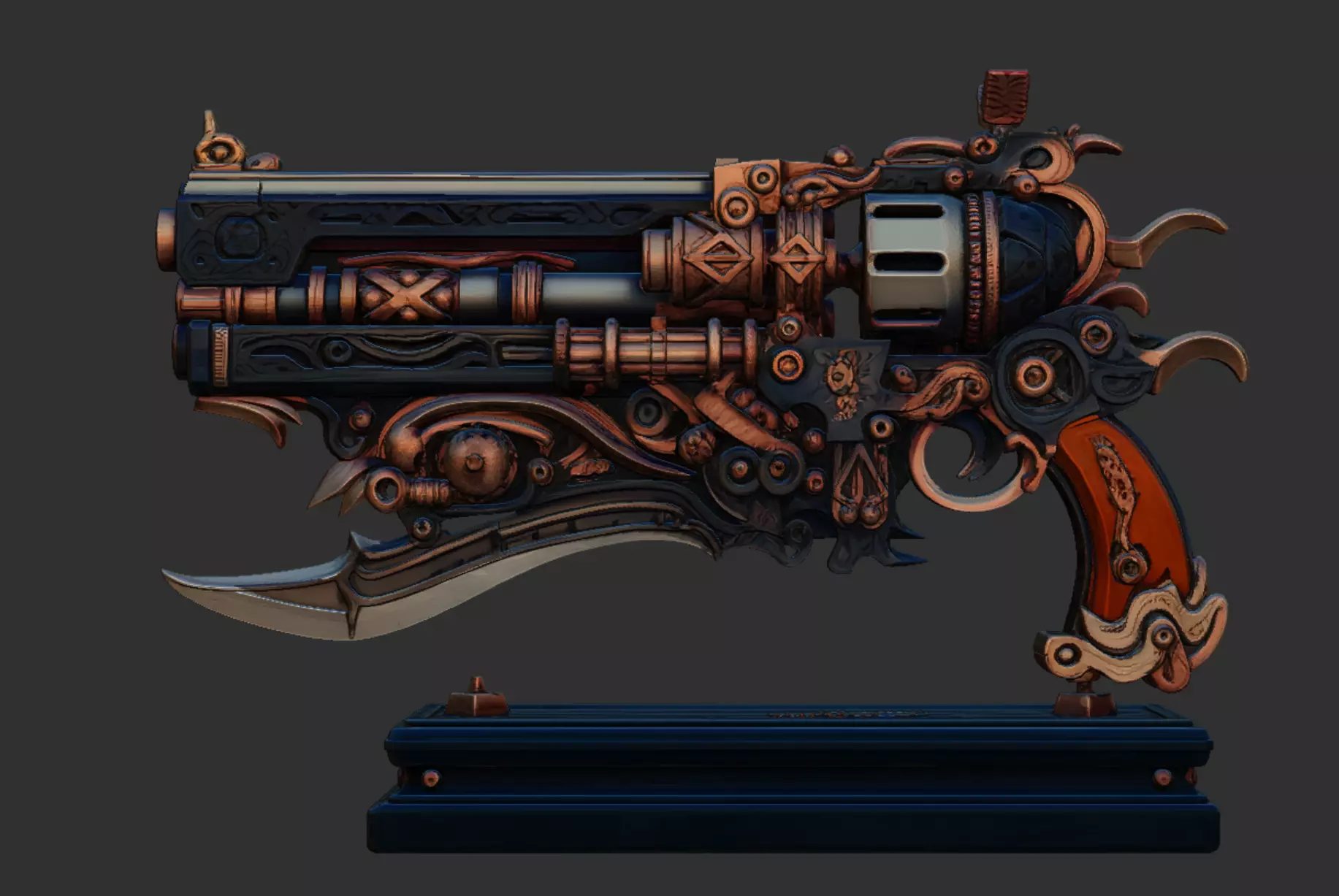 Fantasy - style Gun 3D model_0