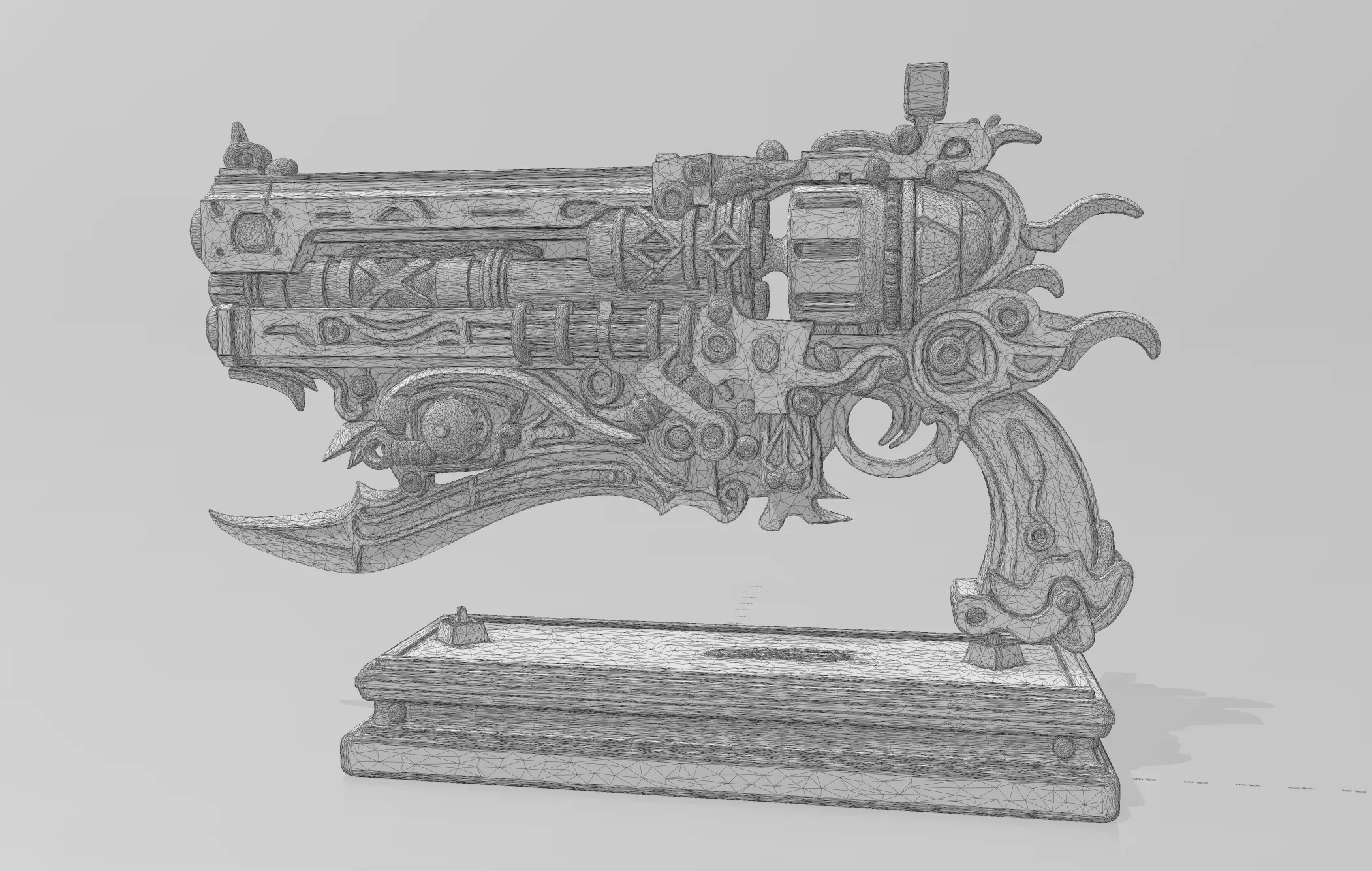 Fantasy - style Gun 3D model_7