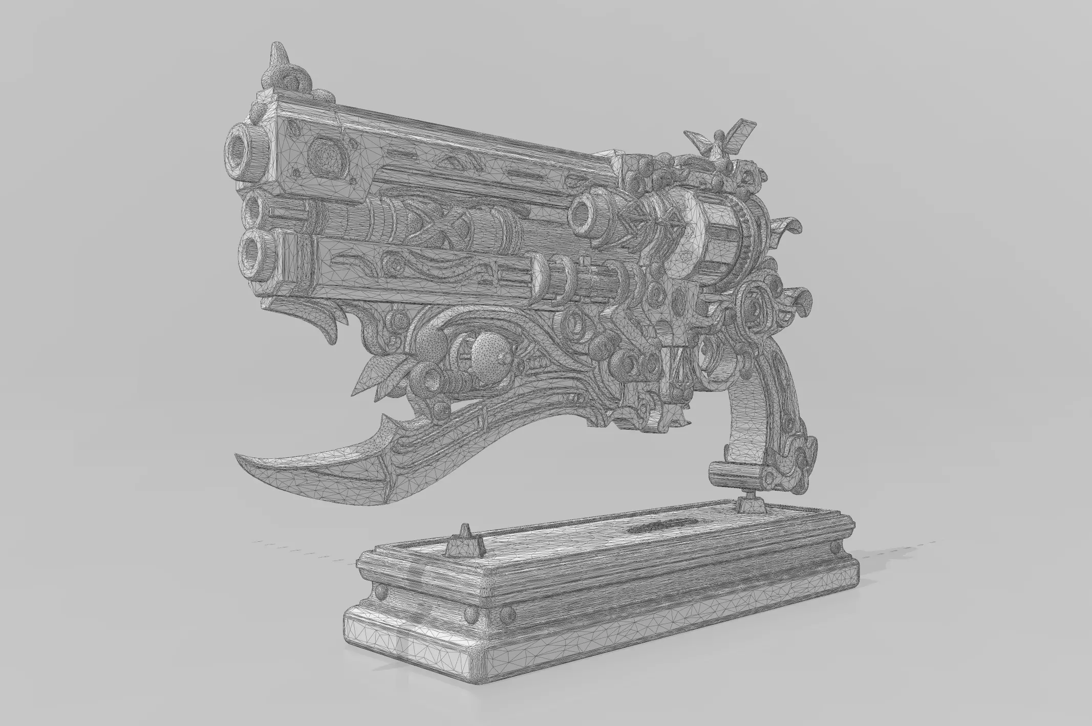 Fantasy - style Gun 3D model_6