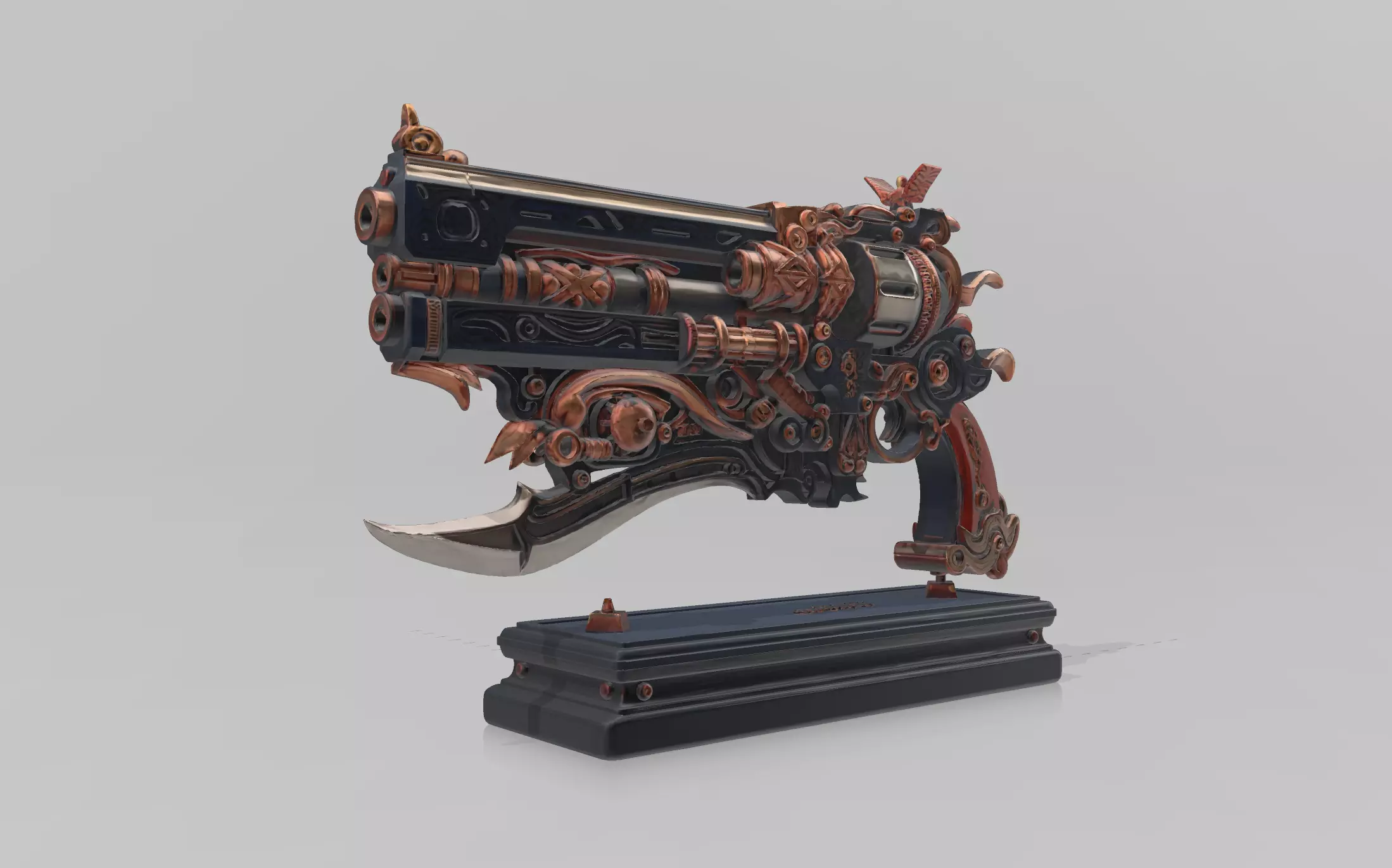 Fantasy - style Gun 3D model_5