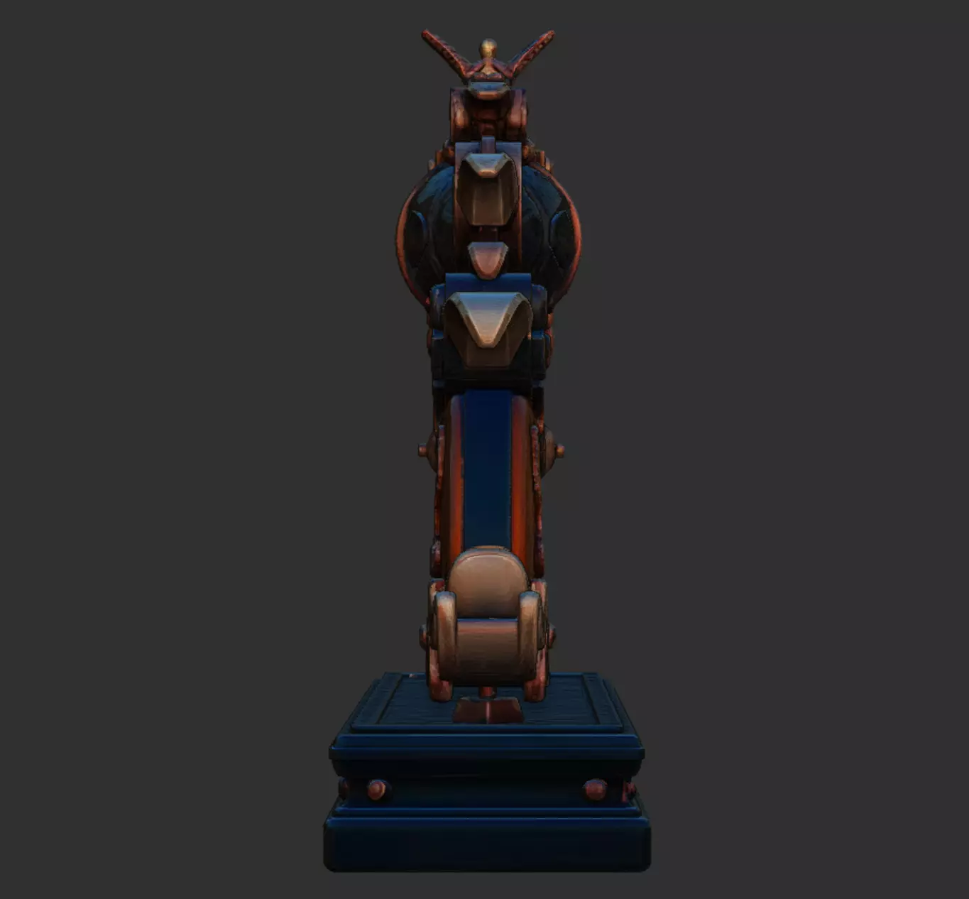 Fantasy - style Gun 3D model_11