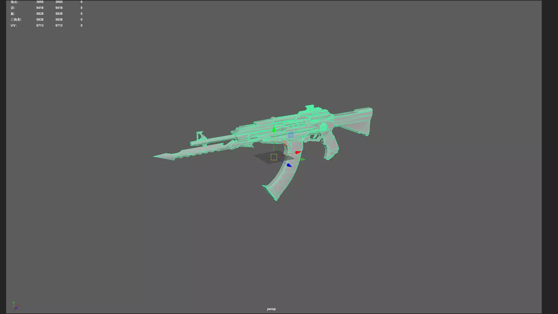 Pistol 3D Model 009 Low-poly 3D model_15