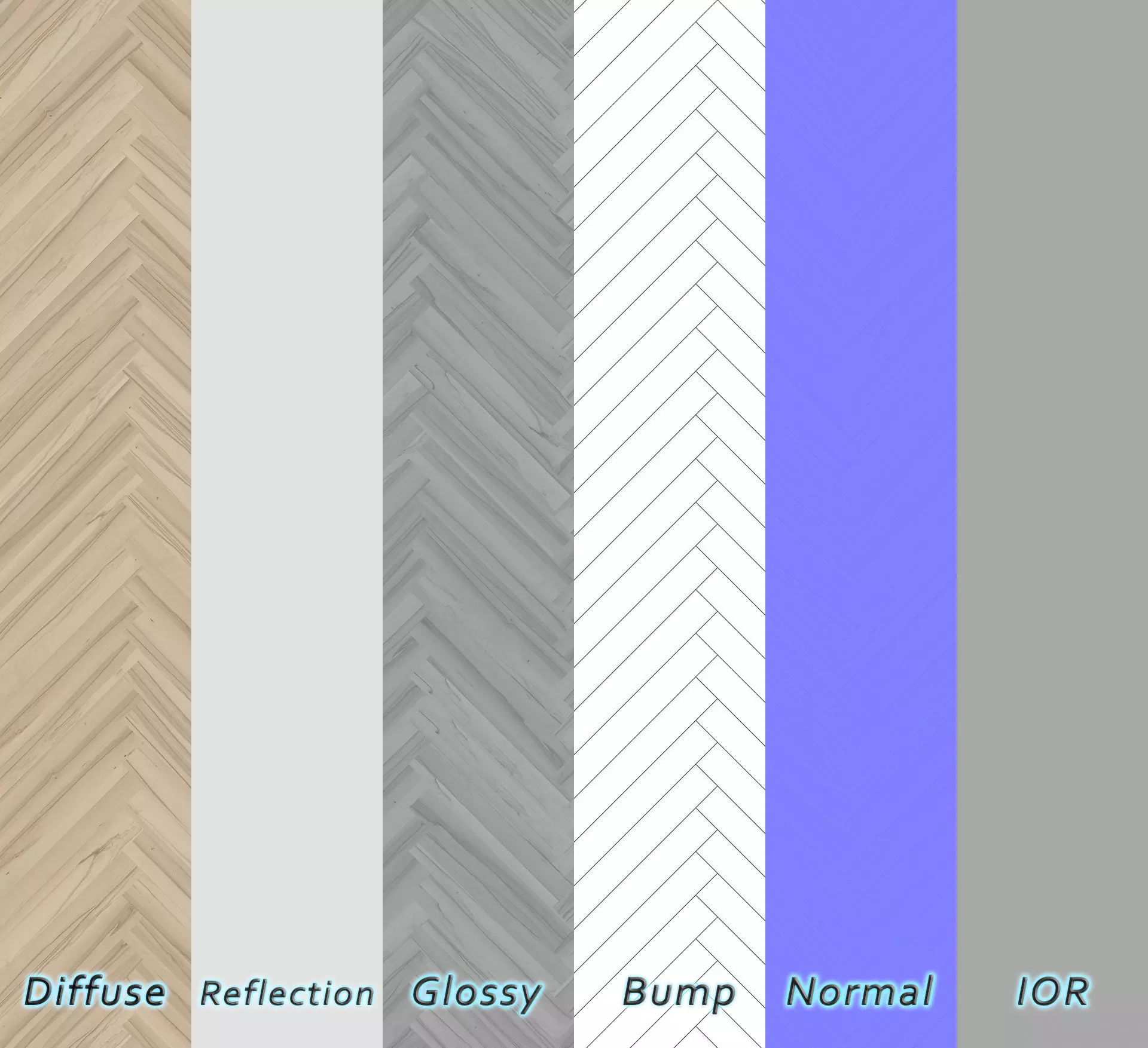 Parquet - Laminate - Wooden floor 4 in 1 3D model_7